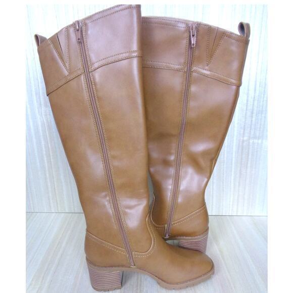 Style & Co Collette Tall Dress Boots Cognac Knee High Boot Womens Size 6 - Picture 4 of 7